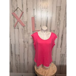 Zone Pro Pink Open Back Activewear Top Womens Size XL Gym Workout Athletic Tee